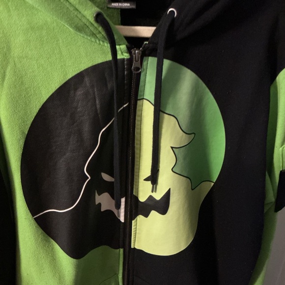 NBC Oogie Boogie Green and Black Graphic Hoodie - Picture 6 of 14